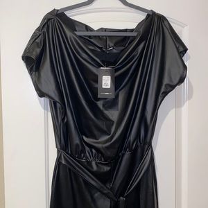 Black Leather Jumpsuit